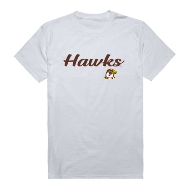 W Republic 554-667-WHT-02 Quincy University Hawks Script T-Shirt&#44; White - Medium