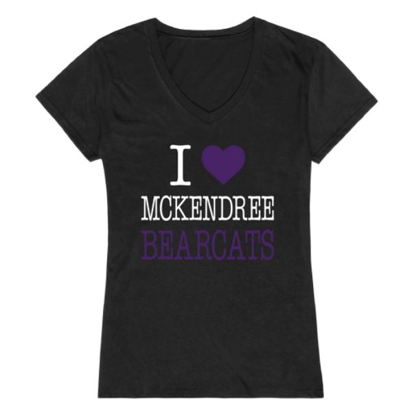 W Republic 550-721-BLK-01 McKendree University Bearcats I Love Women T-Shirt&#44; Black - Small