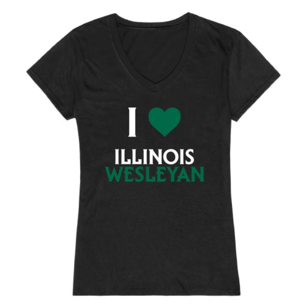 W Republic 550-525-BLK-02 Illinois Wesleyan University Titans I Love Women T-Shirt&#44; Black - Medium