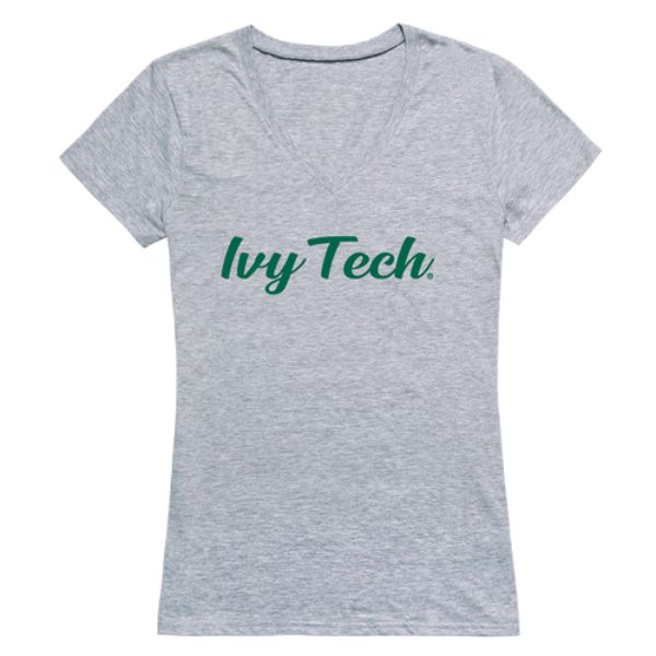 W Republic 555-526-HGY-02 Ivy Tech Community College Script T-Shirt&#44; Heather Grey - Medium