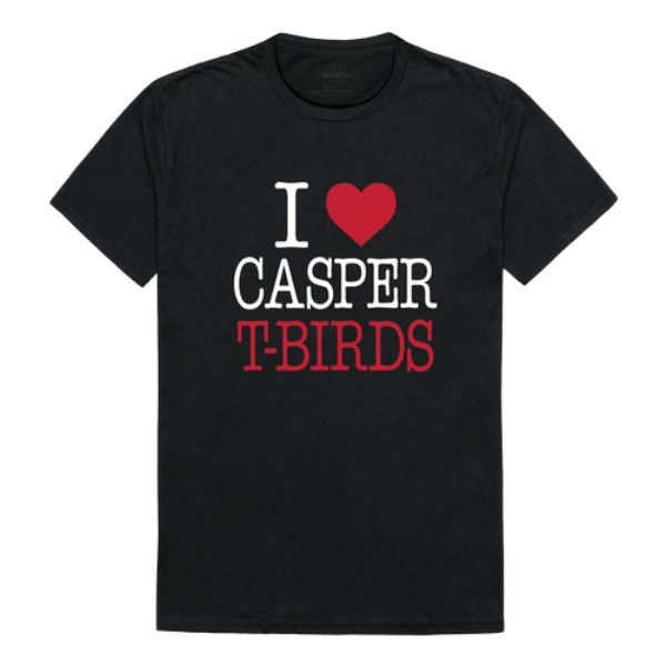 W Republic 551-625-BLK-02 Casper College Thunderbirds I Love T-Shirt&#44; Black - Medium