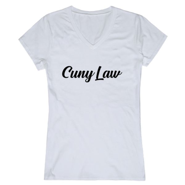W Republic 555-634-WHT-01 City University of New York School of Law Script T-Shirt&#44; White - Small