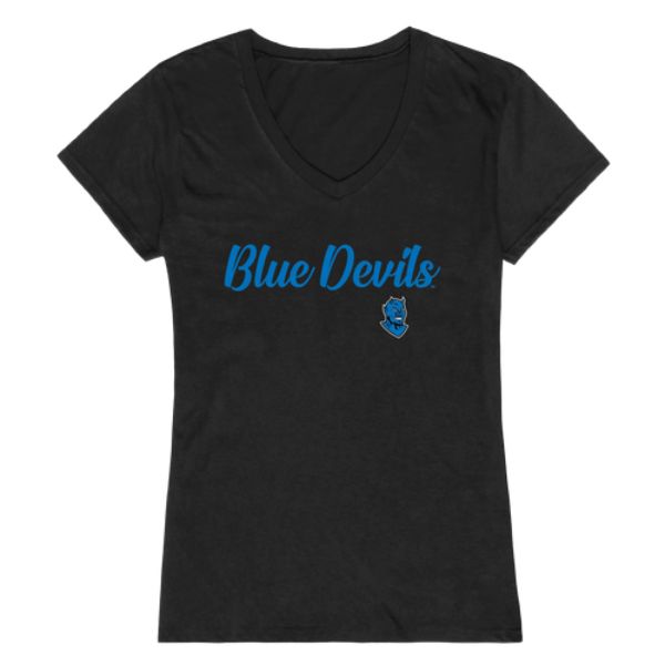 W Republic 555-645-BLK-05 State University of New York at Fredonia Blue Devils Script T-Shirt&#44; Black - 2XL