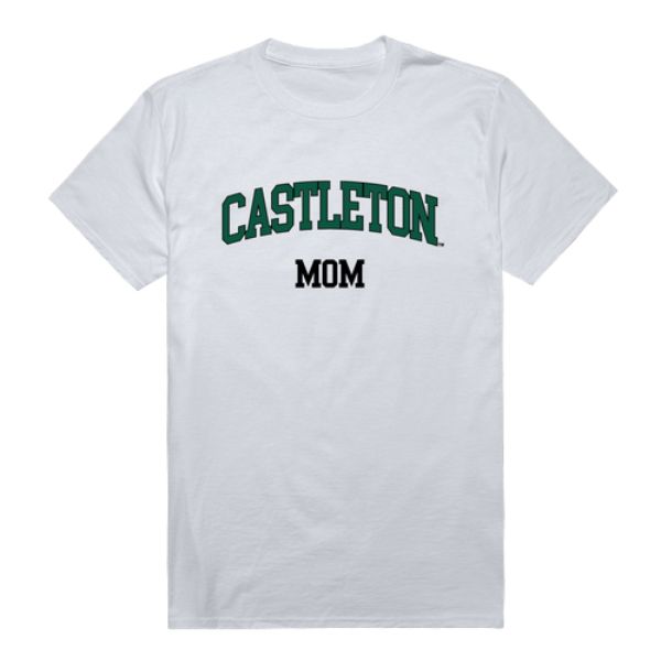 W Republic 549-626-WHT-01 Castleton University Spartans College Mom T-Shirt&#44; White - Small