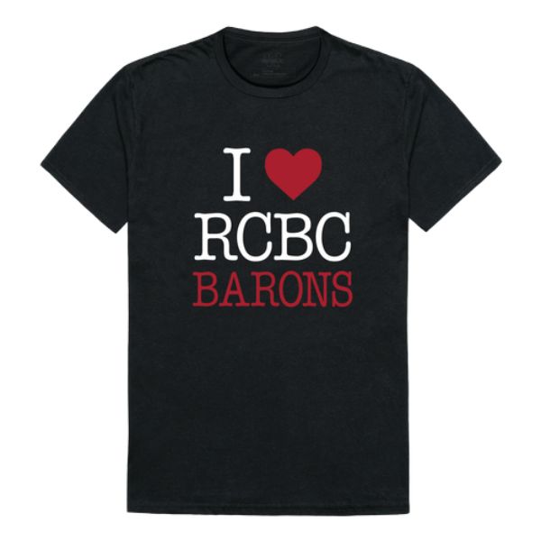 W Republic 551-668-BLK-02 Rowan College at Burlington County Barons I Love T-Shirt&#44; Black - Medium