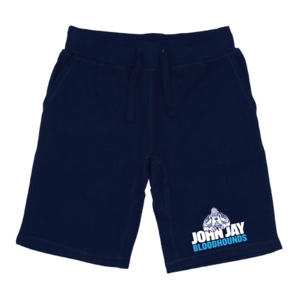 W Republic 567-656-NVY-01 John Jay College Bloodhounds Premium Shorts&#44; Navy - Small