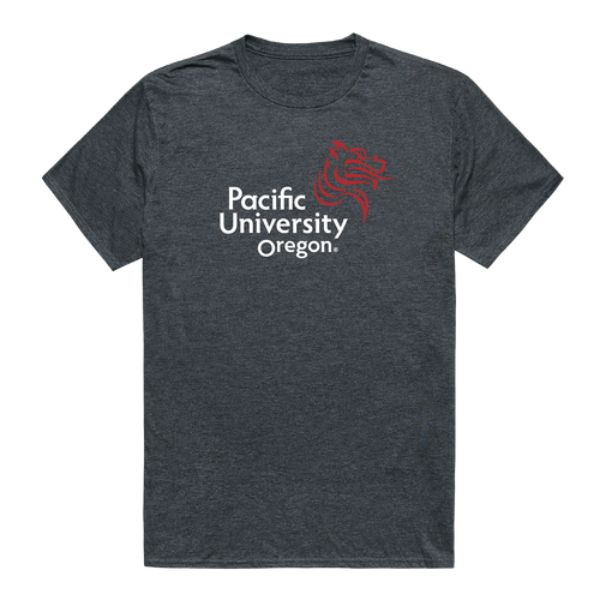 W Republic 519-567-HCH-03 Pacific University Boxers Cinder College T-Shirt&#44; Heather Charcoal - Large