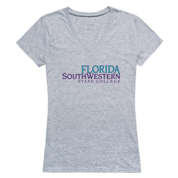 W Republic 520-717-HGY-04 Florida Southwestern State College The Buccaneers Women Seal T-Shirt&#44; Heather Grey - Extra Large