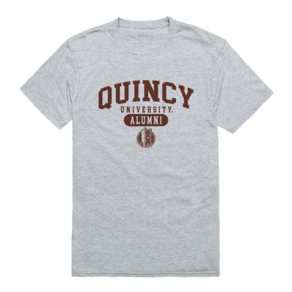 W Republic 559-667-HGY-04 Quincy University Hawks Alumni T-Shirt&#44; Heather Grey - Extra Large