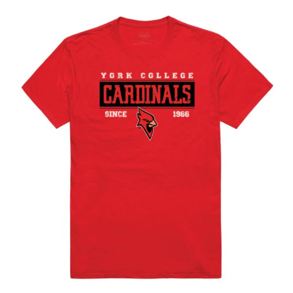 W Republic 507-685-RED-01 York College Cardinals Established T-Shirt&#44; Red - Small