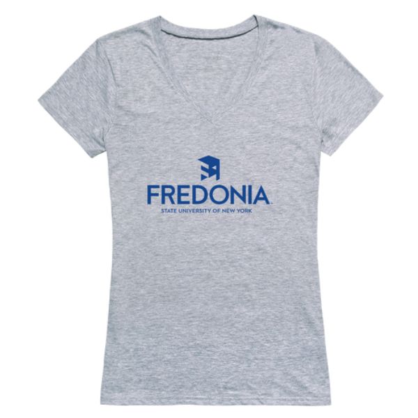W Republic 520-645-HGY-05 State University of New York at Fredonia Blue Devils Women Seal T-Shirt&#44; Heather Grey - 2XL