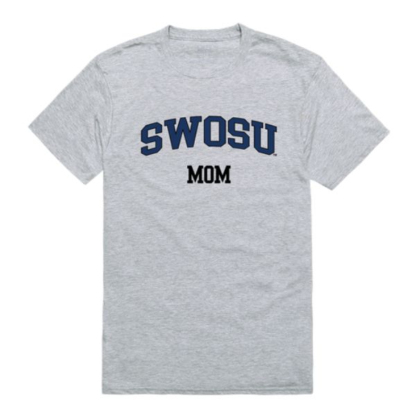 W Republic 549-675-HGY-03 Southwestern Oklahoma State University Bulldogs College Mom T-Shirt&#44; Heather Grey - Large
