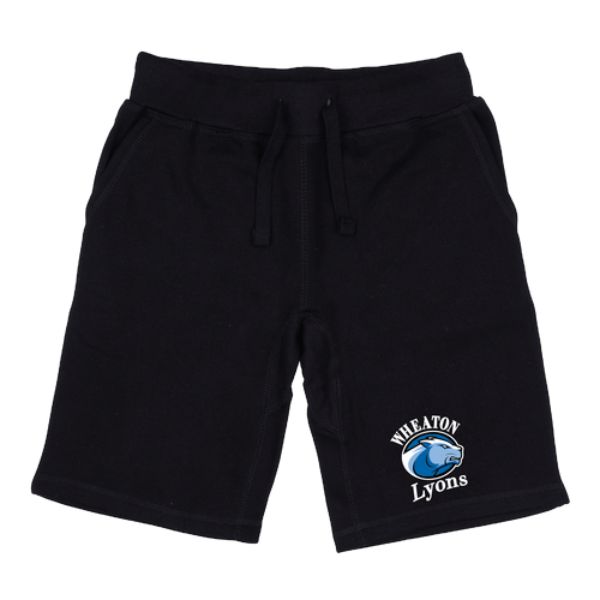 W Republic 567-605-BLK-02 Wheaton College Lyons Premium Shorts&#44; Black - Medium
