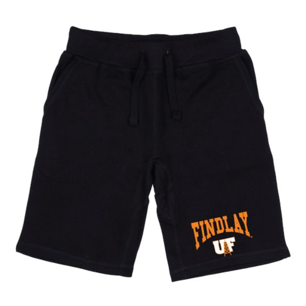 W Republic 567-518-BLK-01 University of Findlay Oilers Premium Shorts&#44; Black - Small