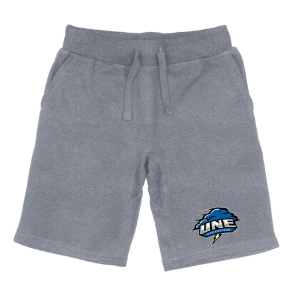 W Republic 567-554-HGY-03 University of New England NorEasters Premium Shorts&#44; Heather Grey - Large