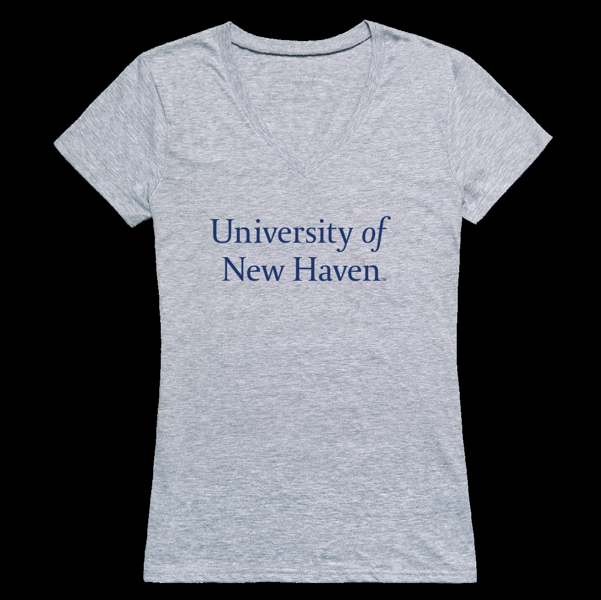 W Republic 520-663-HGY-04 University of New Haven Chargers Women Seal T-Shirt&#44; Heather Grey - Extra Large