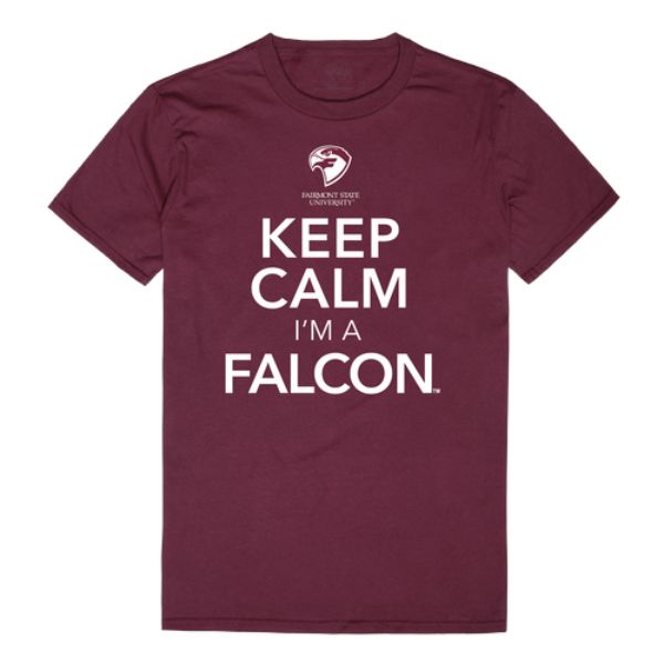 W Republic 523-686-MAR-03 Fairmont State University Falcons Keep Calm T-Shirt&#44; Maroon - Large
