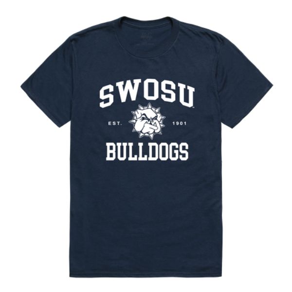 W Republic 526-675-NVY-02 Southwestern Oklahoma State University Bulldogs Seal College T-Shirt&#44; Navy - Medium