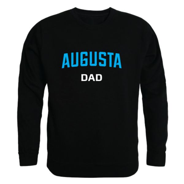 W Republic 562-499-BLK-03 Augusta University Jaguars Dad Crewneck Sweatshirt&#44; Black - Large