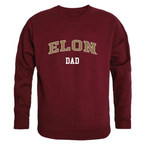 W Republic 562-517-MAR-02 Elon University Phoenix Dad Crewneck Sweatshirt&#44; Maroon - Medium