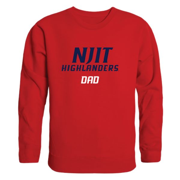 W Republic 562-555-RED-03 New Jersey Institute of Technology Highlanders Dad Crewneck Sweatshirt&#44; Red - Large