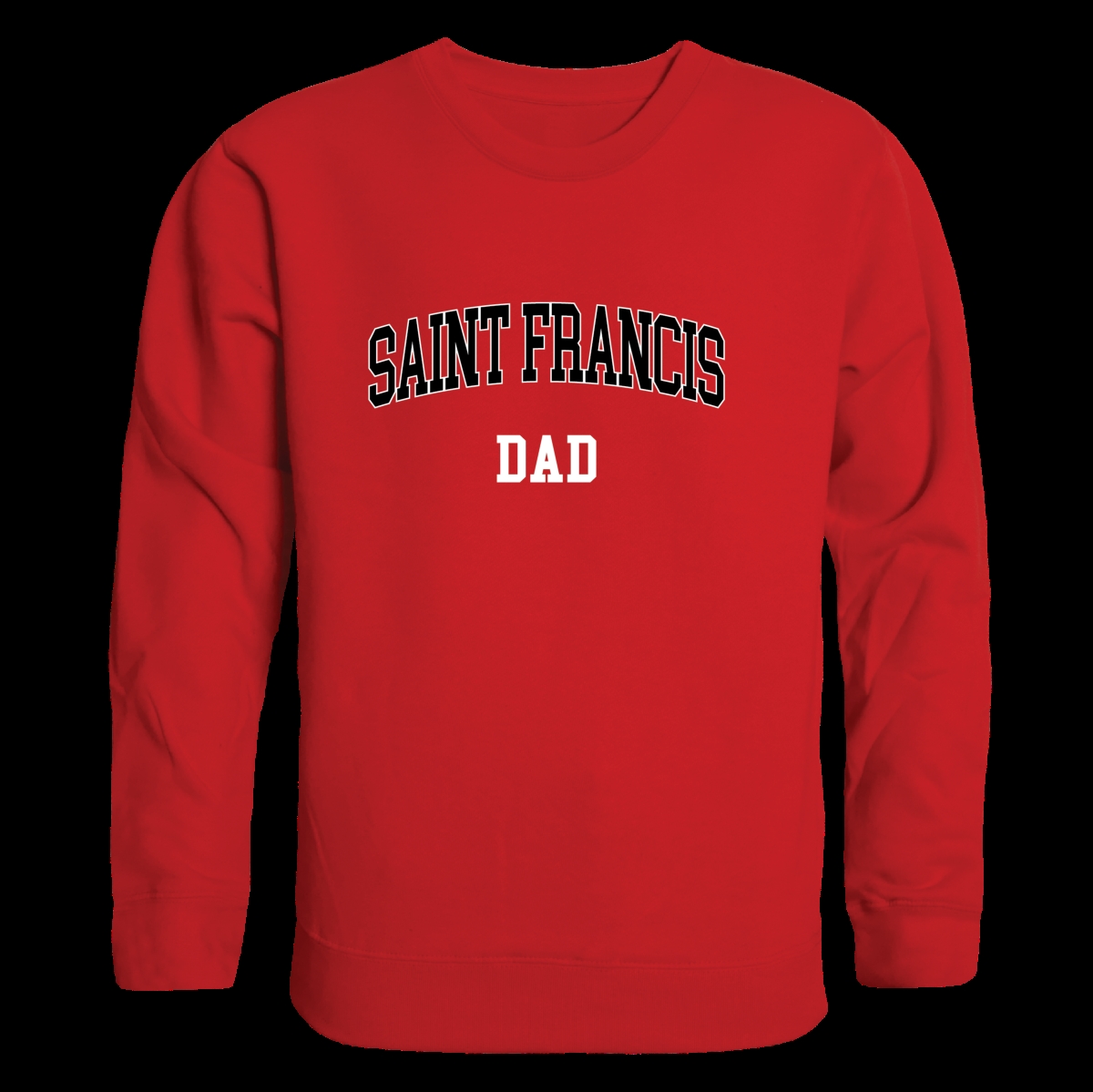 W Republic 562-669-RED-01 Saint Francis University Red Flash Dad Crewneck Sweatshirt&#44; Red - Small