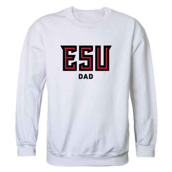 W Republic 562-515-WHT-02 East Stroudsburg Warriors University Dad Crewneck Sweatshirt&#44; White - Medium