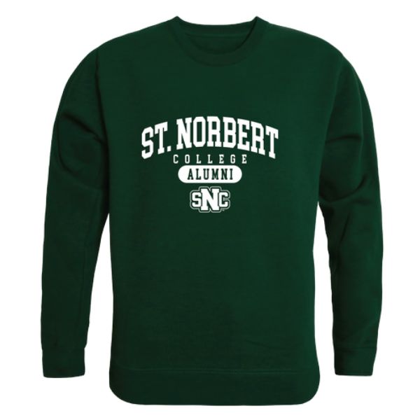W Republic 560-698-FOR-01 St. Norbert College Green Knights Alumni Fleece Pullover Crewneck Sweatshirt&#44; Forest Green - Small