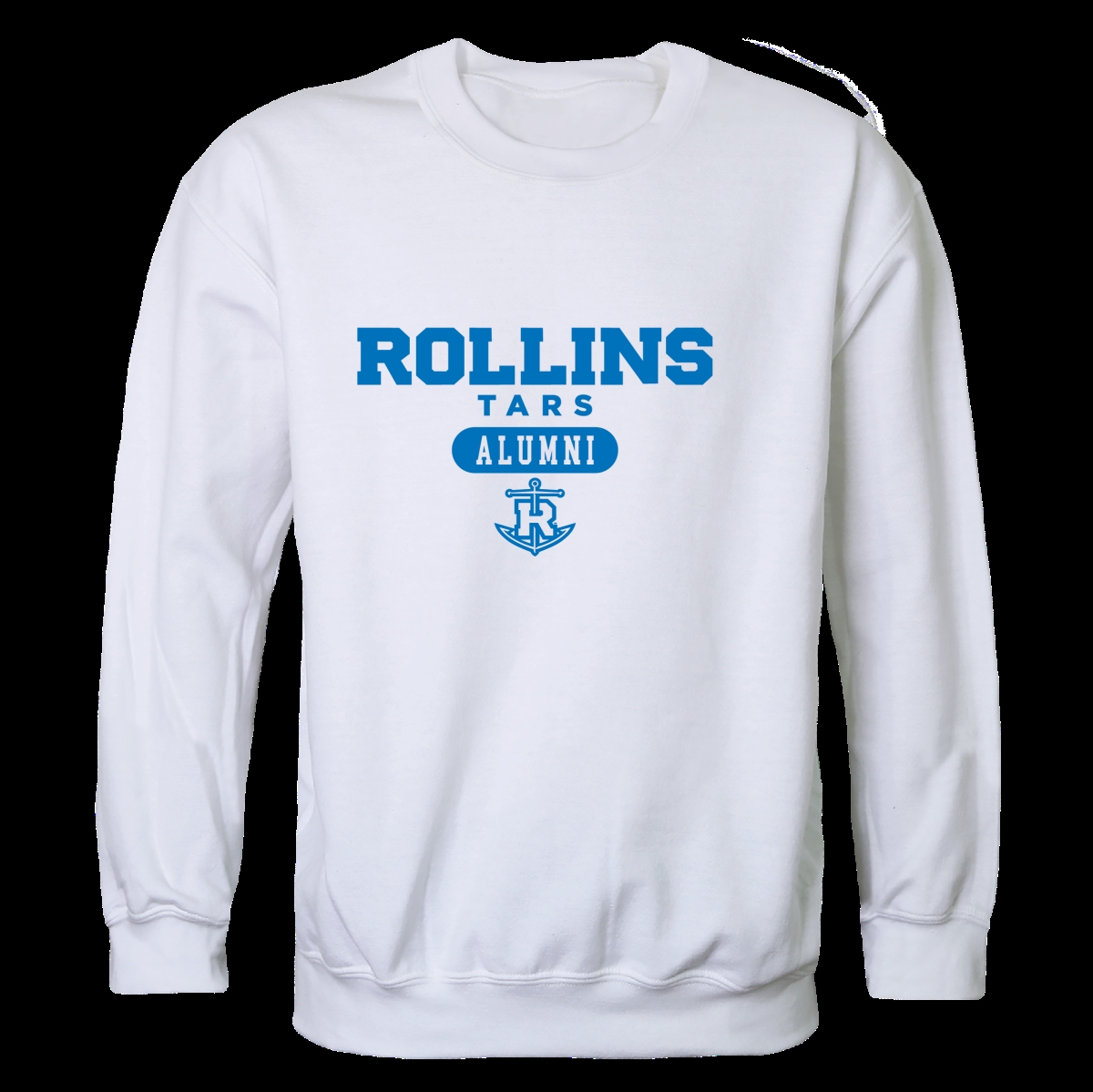 W Republic 560-577-WHT-01 Rollins College Tars Alumni Fleece Pullover Crewneck Sweatshirt&#44; White - Small