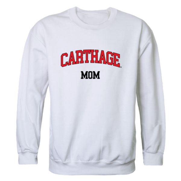 W Republic 564-709-WHT-03 Carthage College Firebirds Mom Crewneck Sweatshirt&#44; White - Large