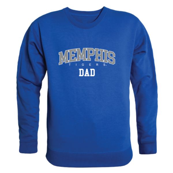 W Republic 562-339-RL2-02 University of Memphis Tigers Dad Crewneck Sweatshirt&#44; Royal - Medium
