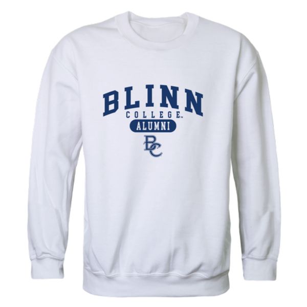 W Republic 560-501-WHT-03 Blinn College Buccaneers Alumni Fleece Pullover Crewneck Sweatshirt&#44; White - Large