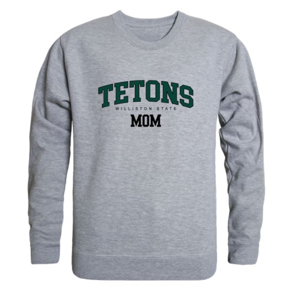 W Republic 564-684-HGY-02 Williston State College Tetons Mom Crewneck Sweatshirt&#44; Heather Grey - Medium