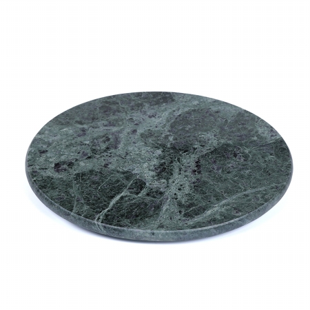 Evco International 74723 12 in. Marble Stone Creative Home Round Cheese Board, Green