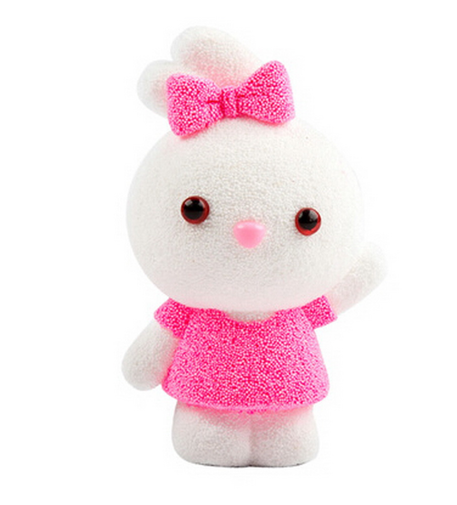 Panda Superstore PS-BAB1196613011-DAVID00186 Mud Clay Beads Dolls for Kids or Baby DIY Colorful Toy - Pink Rabbit