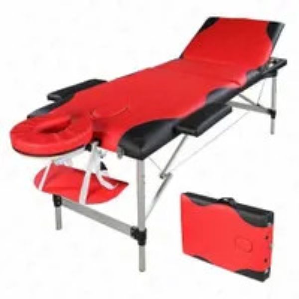 2Seeds 132608804930 84 in. Massage Table 3 Fold Beauty SPA Bed Aluminum Facial Tattoo Physical Therapy&#44; Multi Color