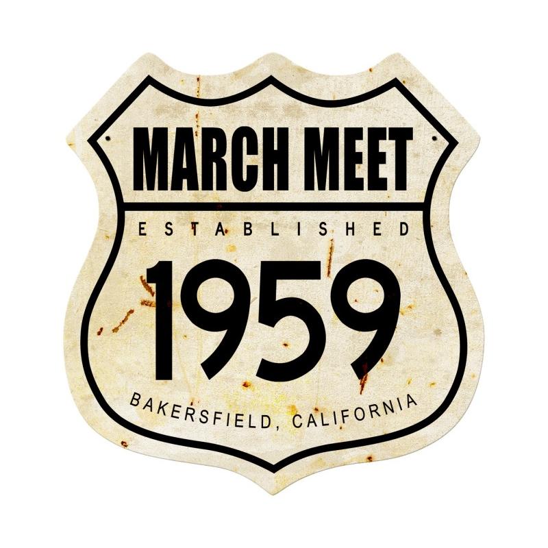 Famoso FAM030 March Meet 1959 Shield Metal Sign