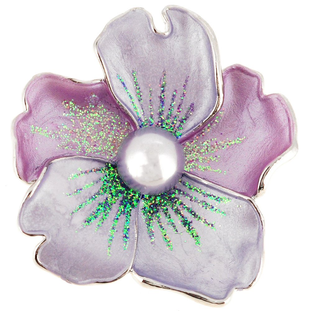 Fantasyard Flower Pin Brooch & Pendant - Light Purple - 1.625 x 1.75 in.