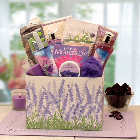 Gift Basket Drop Shipping 8413812MD Mothers Day Moments Of Relaxation Lavender Spa Gift Box