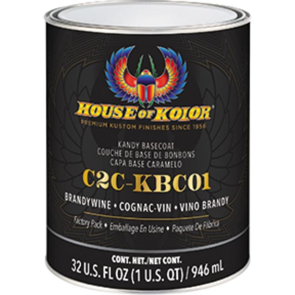 House of Kolor HOK-C2C-KBC01-Q0 946 ml Classic & Coast 2 Coast Kandy  Basecoat Paint, Brandywine