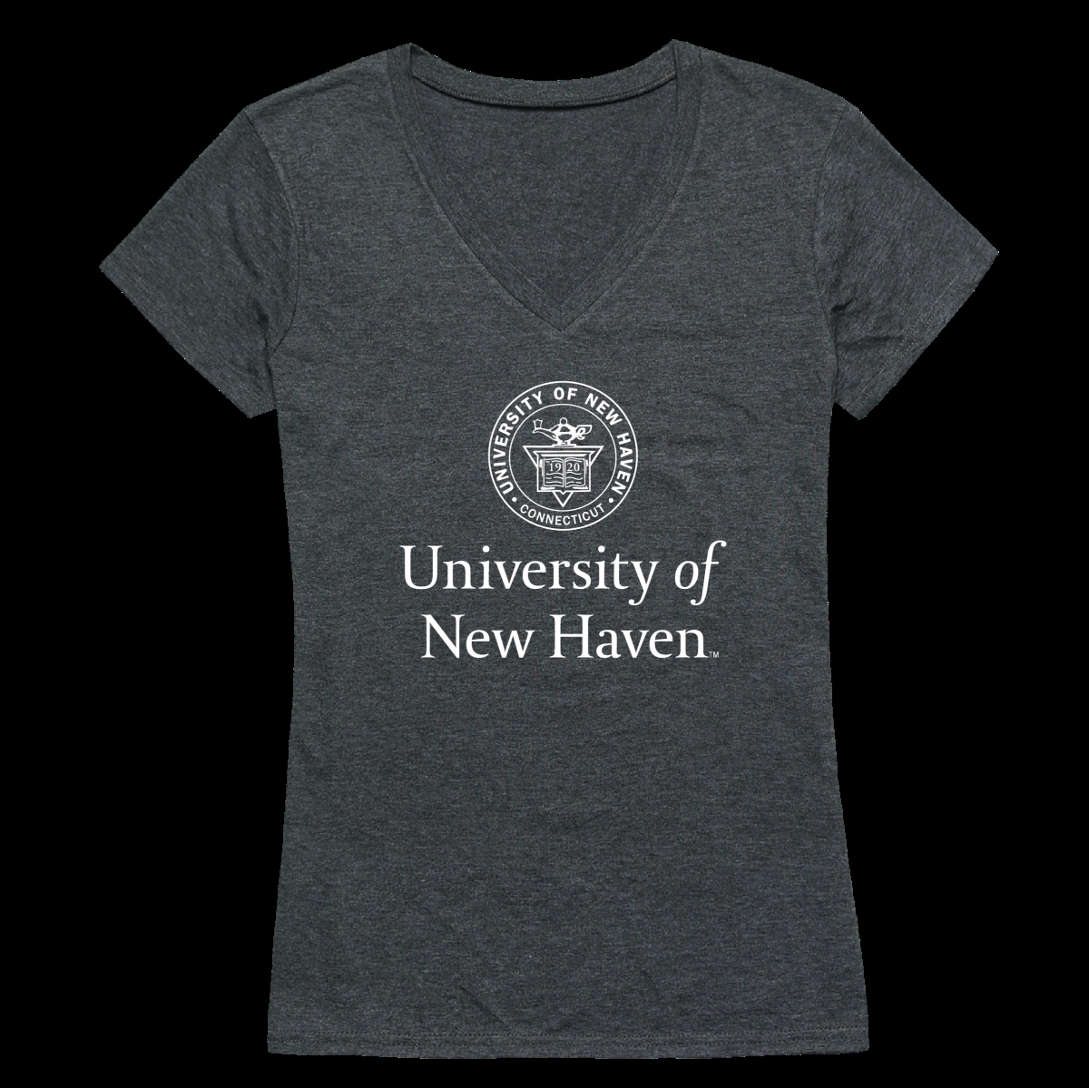 W Republic 529-663-HCH-02 University of New Haven Chargers Women Institutional T-Shirt&#44; Heather Charcoal - Medium