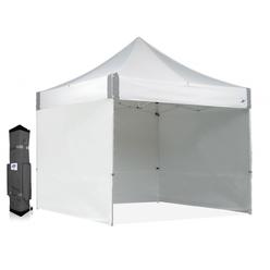 E-Z UP EZUES100S910WHRCVP 10 x 10 ft. White EZ Up ES100S Instant Commercial Canopy with Sidewalls & Widetrax Roller Bag