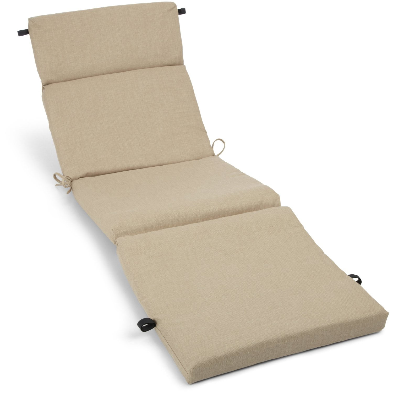 Blazing Needles 93475-REO-SOL-07 72 x 24 in. Solid Polyester Outdoor Chaise Lounge Cushion&#44; Sandstone