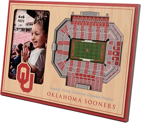 YouTheFan 8495605 NCAA Oklahoma Sooners 3D Stadiumview Magnets - Oklahoma Memorial Stadium