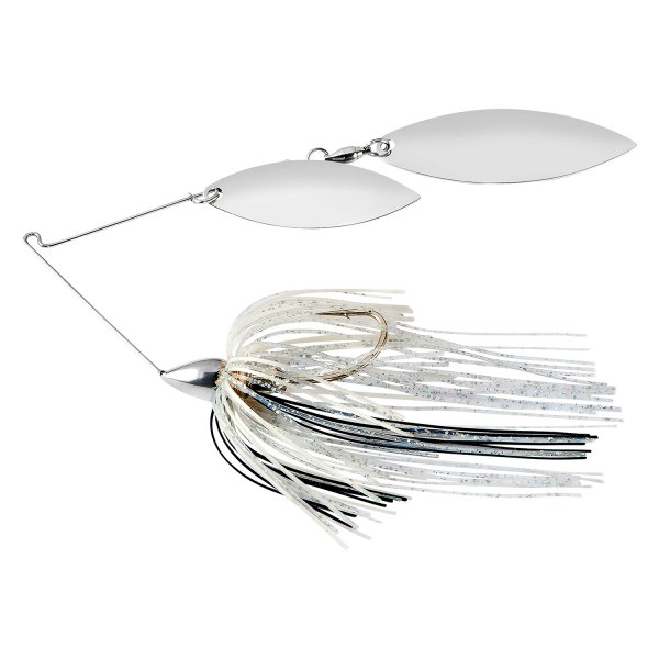 War Eagle WE38NW67 Nickel Frame Double Willow Spinnerbait Silver Shiner Fishing Lure