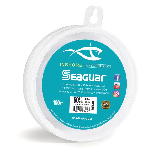 Seaguar 60IS100 60 lbs x 100 Yard Shore Fluorocarbon Fishing Line