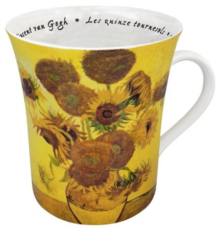 Konitz 4411000689 Set of 4 Mugs Les Fleurs Chez Les Peintres - van Gogh