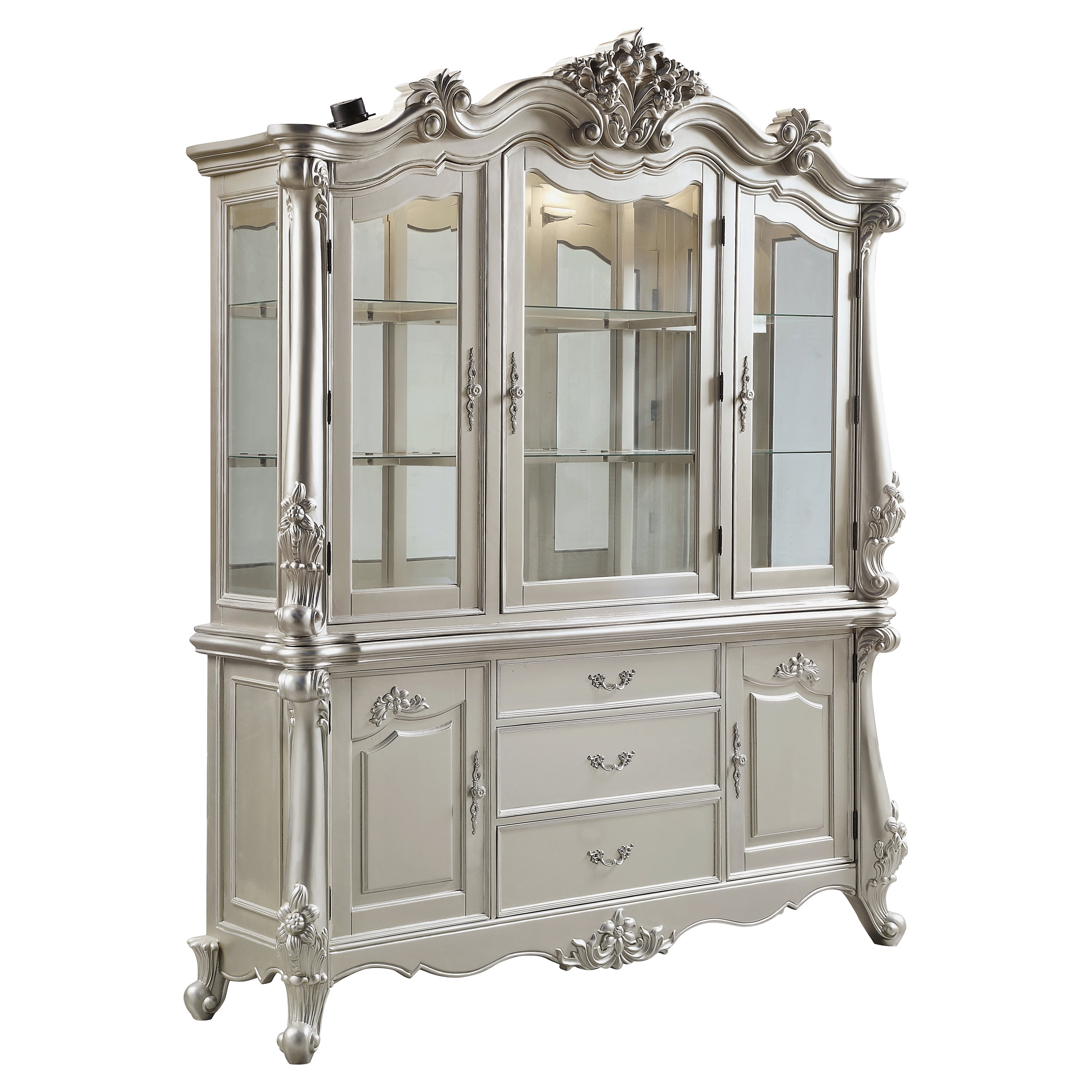 Acme Furniture DN01371 76 x 22 x 94 in. Bently Hutch & Buffet&#44; Champagne