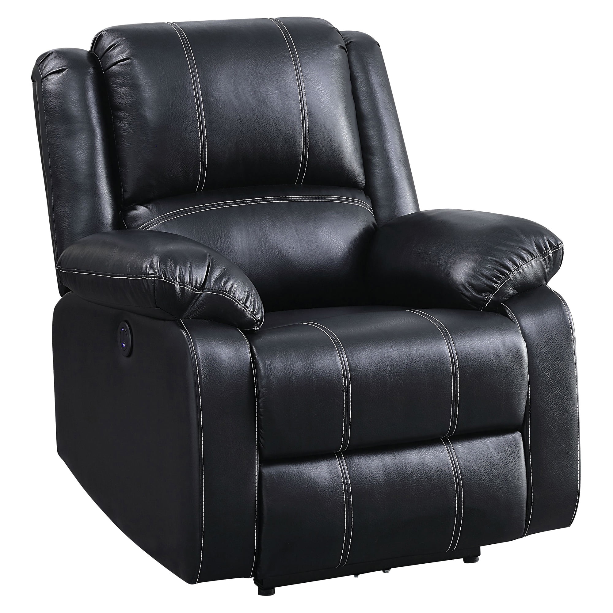 Acme Furniture 52288 37 x 37 x 40 in. Zuriel Power Recliner&#44; Black PU