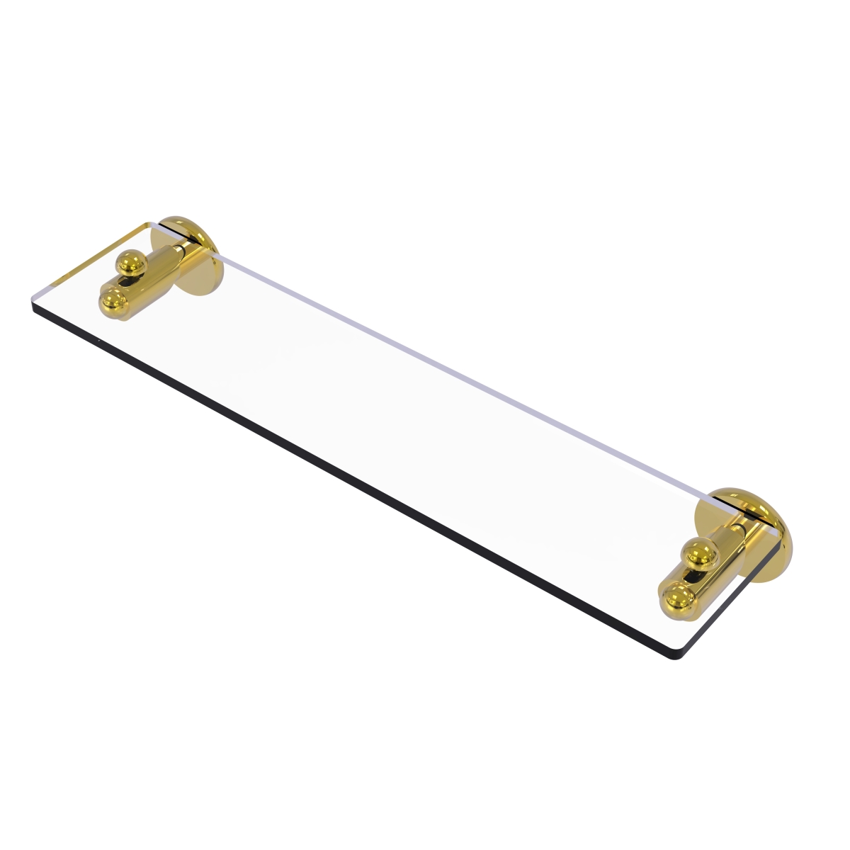 Allied Brass SH-1-22-PB 22 in. Soho Collection Glass Vanity Shelf with Beveled Edges, Polished Brass